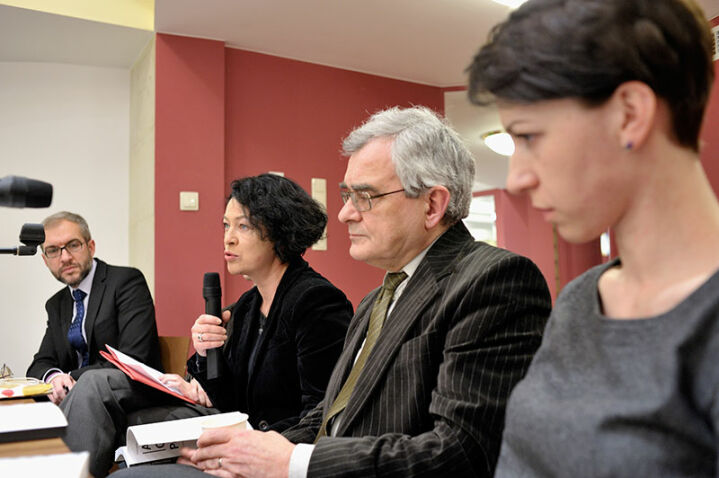 Marcin Majchrowski, Joanna Grotowska, Grzegorz Michalski, Kamila Stępień-Kutera - Promocja książki Andrzeja Chłopeckiego PostSłowie. Przewodnik po muzyce Witolda Lutosławskiego