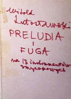 Title page of Preludes and Fugue - Z warsztatu kompozytora