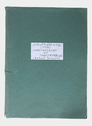 Portfolio with Chantefleurs et chantefable - Z warsztatu kompozytora