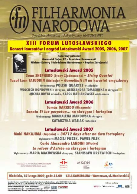 Concert of Lutosławski Award Winners